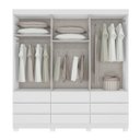 Ver imagem 2 de Guarda-Roupa Casal 3 Portas 9 Gavetas Hércules
