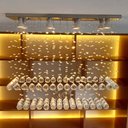 Ver imagem 2 de Lustre Pendente Cristal Acrílico Moderno Luxuoso Vai Montado:70cm/bivolt