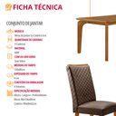 Ver imagem 2 de Mesa de Jantar Liz 120cm Tampo MDF Canto Copo Laminado com 4 Cadeiras Lira