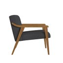 Ver imagem 7 de Kit 2 Poltronas Decorativas Madeira Maciça Jequitibá Tecido Algodão Flávia