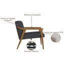 Ver imagem 4 de Kit 2 Poltronas Decorativas Madeira Maciça Jequitibá Tecido Algodão Flávia