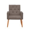 Poltrona para Sala Reforçada Confortável Íris Suede Capuccino - 4