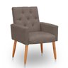 Poltrona para Sala Reforçada Confortável Íris Suede Capuccino - 5