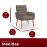 Poltrona para Sala Reforçada Confortável Íris Suede Capuccino - 6