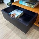 Ver imagem 3 de Rack para TV Linea de Madeira Pinus com 3 Gavetas Carvalho e Preto