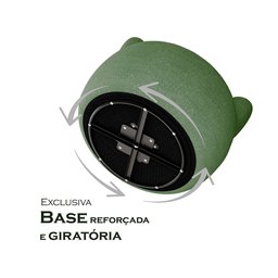 Poltrona Design Sofisticado Orgânica Luxo Fino Acabamento Eloah Base Giratória Bouclé Italiano Verde - 4