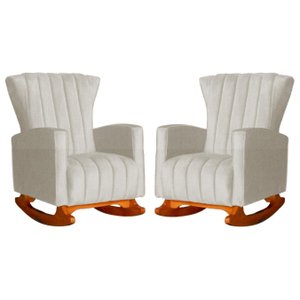 Kit 02 Poltronas Balanço Melinda Suede