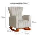 Ver imagem 7 de Kit 02 Poltronas Balanço Melinda Suede