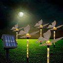 Ver imagem 2 de Pisca Solar Enfeite Borboleta Leds Amarelo Natal Jardim 2,5m