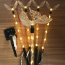 Ver imagem 3 de Pisca Solar Enfeite Borboleta Leds Amarelo Natal Jardim 2,5m