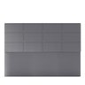 Cabeceira Estofada Casal King Size 195 Cm Marte Corino Cinza Skybox - 2