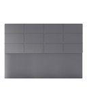 Ver imagem 2 de Cabeceira Estofada Casal King Size 195 Cm Marte Corino Cinza Skybox