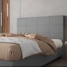 Cabeceira Estofada Casal King Size 195 Cm Marte Corino Cinza Skybox - 1