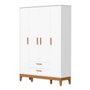 Ver imagem 2 de Guarda-Roupa para Quarto de Bebê 4 Portas Flip Branco/Fosco