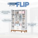 Ver imagem 4 de Guarda-Roupa para Quarto de Bebê 4 Portas Flip Branco/Fosco