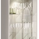 Ver imagem 7 de Cristaleira Porta de Vidro com Led 71cm Vinci Off White N02 - Mpozenato