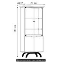 Ver imagem 4 de Cristaleira Porta de Vidro com Led 71cm Vinci Off White N02 - Mpozenato