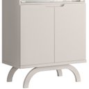 Ver imagem 5 de Cristaleira Porta de Vidro com Led 71cm Vinci Off White N02 - Mpozenato