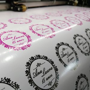 Cartela Com 10 Adesivos Iguais Em Vinil 6x6cm Copo E Caneca