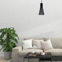 Ver imagem 2 de Luminária Teto tipo Pendente FUNIL MDF - Completa - Cor: Preta