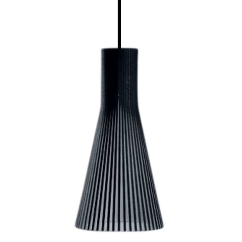 Luminária Teto tipo Pendente FUNIL MDF - Completa - Cor: Preta