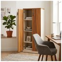 Ver imagem 4 de Armário Alto Fechado com 02 Portas – 1,61×0,80×0,45m Nogal Sevilha/Branco – 34315