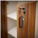 Ver imagem 2 de Armário Alto Fechado com 02 Portas – 1,61×0,80×0,45m Nogal Sevilha/Branco – 34315