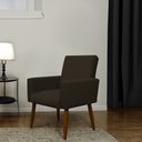 Ver imagem 5 de Poltrona Decorativa Nina Cadeira Escritório Recepção:marrom