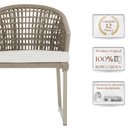 Ver imagem 3 de 1 Cadeira Noronha Aluminio Micro Pintura Champanhe, Tr. Telinha Corda Nautica Rami, Estofado -