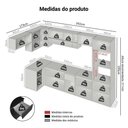 Ver imagem 7 de Armário de Cozinha Completa de Canto Suspenso 465 Cm Preto Nice Madesa 03 Preto