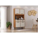 Ver imagem 3 de Armário para Cozinha Kit Pop Plus 4 Portas 2 Gavetas Cinamomo Areia Fosco - Zanzini
