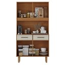 Ver imagem 2 de Armário para Cozinha Kit Pop Plus 4 Portas 2 Gavetas Cinamomo Areia Fosco - Zanzini