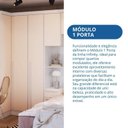 Ver mais imagens de Guarda-Roupa Modulado 1 Porta Infinity Branco/Blush