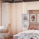 Ver imagem 7 de Guarda-Roupa Modulado 1 Porta Infinity Branco/Blush