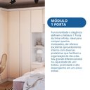 Ver mais imagens de Guarda-Roupa Modulado 1 Porta Infinity Branco/Line/Blush