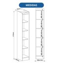 Ver imagem 4 de Guarda-Roupa Modulado 1 Porta Infinity Branco/Blush