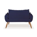 Ver imagem 3 de Poltrona Luxo Namoradeira Opala Sala Quarto - Balaqui Decor Cor:Azul Marinho