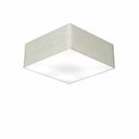 Ver imagem 1 de Plafon Quadrado Vivare Md-3050 Cúpula em Tecido 12/40x40cm - Bivolt Rustico-cinza 127/220v