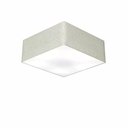 Ver imagem 3 de Plafon Quadrado Vivare Md-3050 Cúpula em Tecido 12/40x40cm - Bivolt Rustico-cinza 127/220v