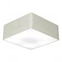 Ver imagem 4 de Plafon Quadrado Vivare Md-3050 Cúpula em Tecido 12/40x40cm - Bivolt Rustico-cinza 127/220v