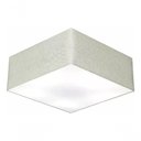 Ver imagem 6 de Plafon Quadrado Vivare Md-3050 Cúpula em Tecido 12/40x40cm - Bivolt Rustico-cinza 127/220v