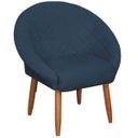 Ver imagem 1 de Cadeira Poltrona Reforçada para Sala de Estar Confortável Estilo Moderna Tecido Veludo Moblan Decor: