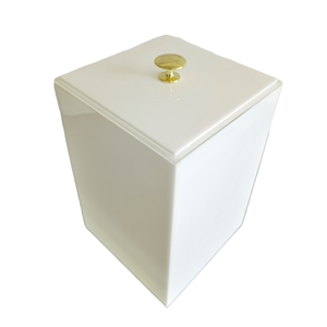 Lixeira Acrílica Banheiro e Lavabo Premium Luxo Esconde Sacola
