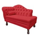 Ver imagem 3 de Recamier Divã Larissa 1,20cm Direito Sala Veludo:vermelho/liso
