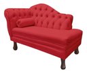 Ver imagem 3 de Recamier Divã Larissa 1,20cm Direito Sala Veludo:vermelho/liso
