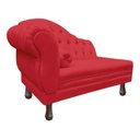 Ver imagem 2 de Recamier Divã Larissa 1,20cm Direito Sala Veludo:vermelho/liso