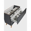 Ver imagem 3 de Gabinete para Banheiro Milano Retrô 3 Gavetas 80cm Grafite On Móveis