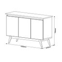 Ver imagem 2 de Buffet Classic Luxo 3p Off-white/freijó