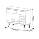 Ver imagem 2 de Aparador Bar com Adega 12 Nichos 2 Gavetas Classic Retrô Imcal