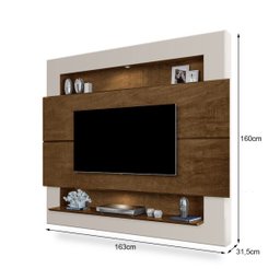 Painel com Luzes Led para Tv até 55 Polegadas Monterrey 160 Malbec/off White - 3